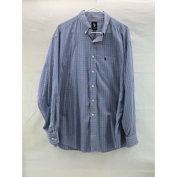 Men's U.S. polo Assn.  XL 17 plaid button down shirt - Picture 1 of 9